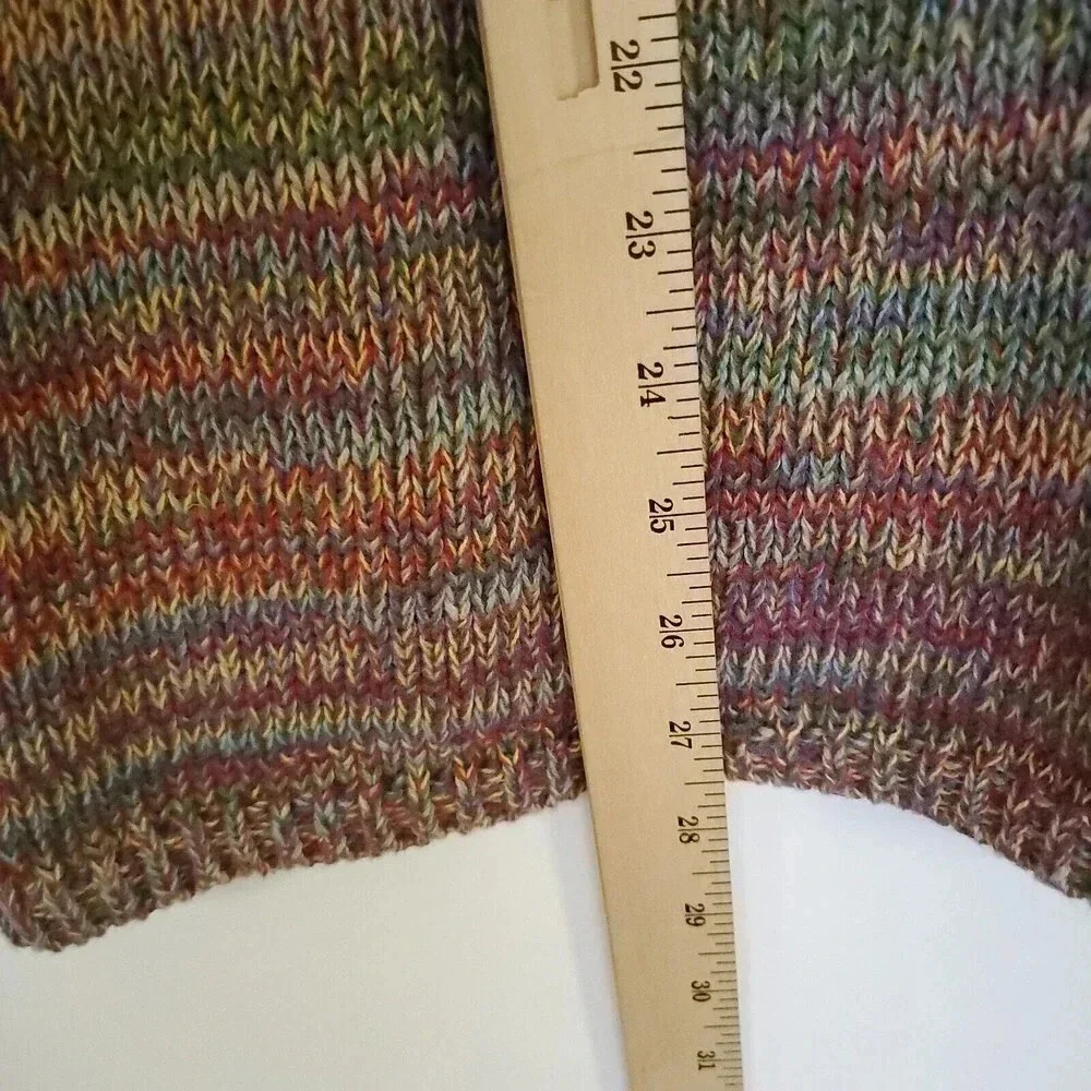 J.G.HOOK Women Knit Vintage Sweater Vest Medium Multicolor Pastel Hidden Buttons - Picture 11 of 11